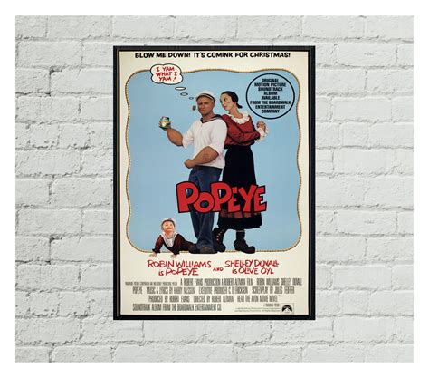 Popeye Movie Poster 0446 Sizes A4a3a2 Etsy