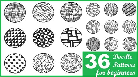 36 Easy Doodle Patterns For Beginners Youtube