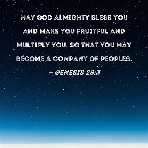 Genesis 283 May God Almighty Bless You And Make You Fruitful And