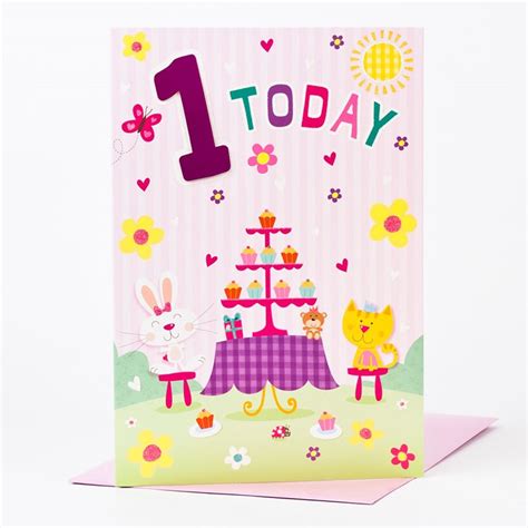 1st birthday party invitations can be so unique when you add your creativity. Giant 1st Birthday Card - 1 Today - Only 99p