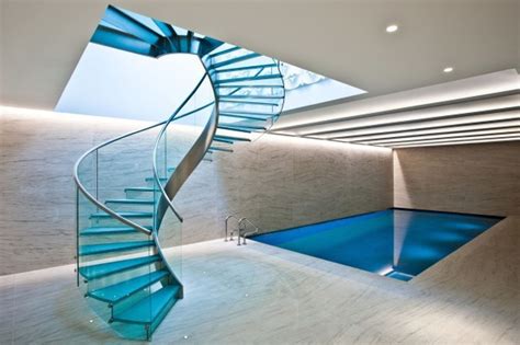Pool And Wellness Area With Spiral Staircase Homify