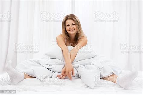 Portrait Of The Young Woman In Bed Stock Photo Download Image Now