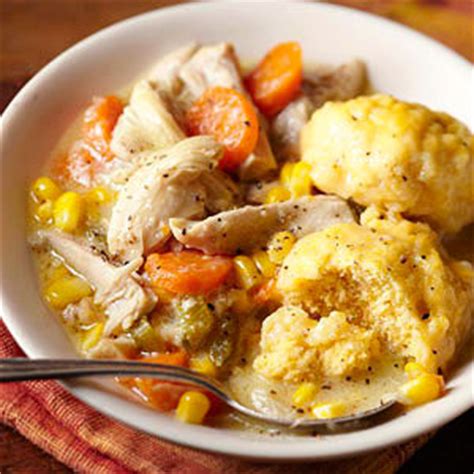 This goes great with a salad and some garlic bread, if desired. Chicken and Cornmeal Dumplings | Diabetic Living Online