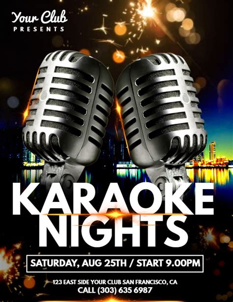 Karaoke Night Flyer Design Click To Customize Karaoke Flyer Flyer