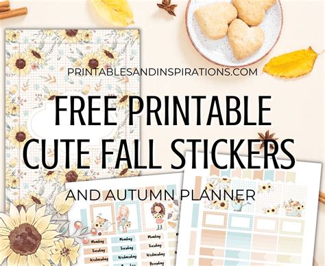 Cute Fall Stickers Free Printable Planner Printables And Inspirations