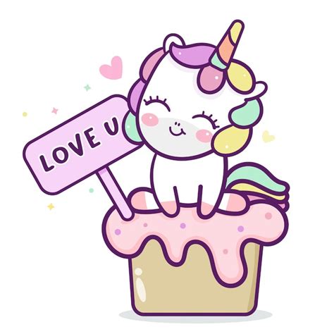 Cute Cartoon Unicorn Images For Cake Aesthetic Guides