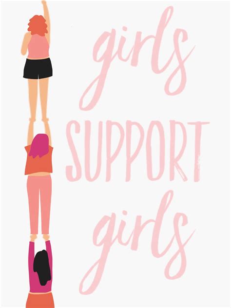 Girls Support Girls Sticker For Sale By Cityinbloom Redbubble