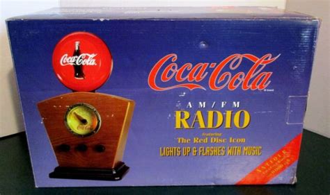 coca cola radio am fm original box antique style 1934 light up icon dial 15 h ebay