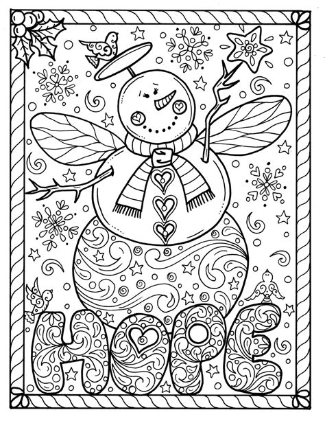 Angel printable coloring pages printable sheets printable angels bible pages 2021 a 6071 coloring4free. Snow Angel Instant download Christmas Coloring page Holidays