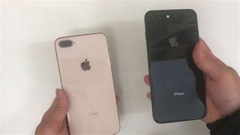 The phone comes in a classic shade of space grey. iPhone 8 Plus Space Grey vs Gold - Comparison - YouTube