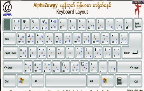 T N W Alpha Zawgyi Keyboard