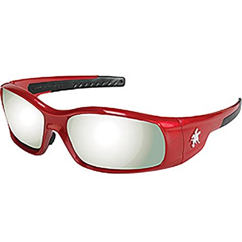 Mcr Safety Crews Sr137 Swagger Brash Look Polycarbonate Dual Lens Glasses With Crimson Red