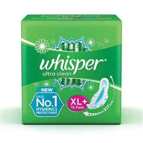 Whisper Ultra Clean Wings Sanitary Pads Xl 15 Count Price Uses Side