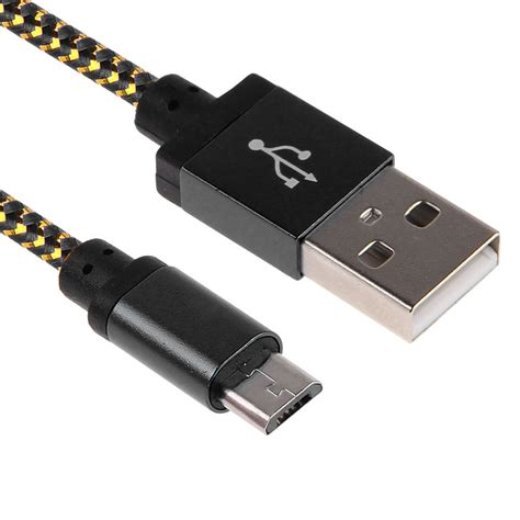 Aluminum Braided Micro Usb Sync Charger Cable Charging Cord Android