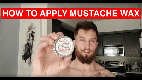 How To Use Mustache Wax Youtube
