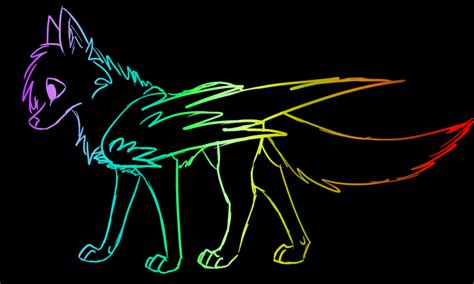 Rainbow Wolf By Jc Yuna On Deviantart