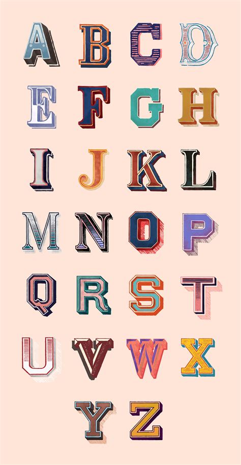 Vintage Alphabet Letters To Print