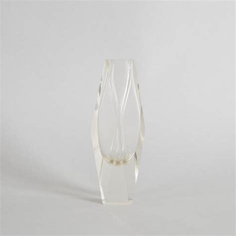 Faceted Mandruzzato Glass Vase Venetian Murano Glass