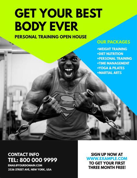 A Flyer For A Personal Training Program