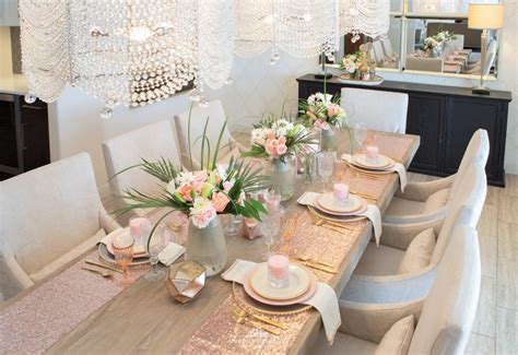 Blush Pink And Gold Table Setting Home With Holliday