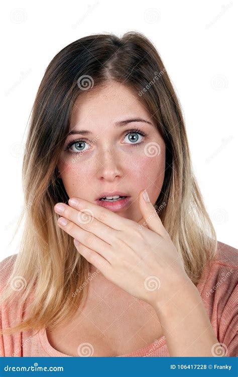 Facial Expression Surprised Teenager Girl Stock Photo Image Of Face