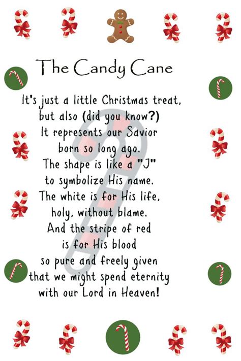 Here is the famous poem about the candy cane that spread christmas cheer by handing out candy canes with this cute legendary religious poem tag attached! Thoughtful Thursdays: Candy Cane Poem Printable | Creative K Kids