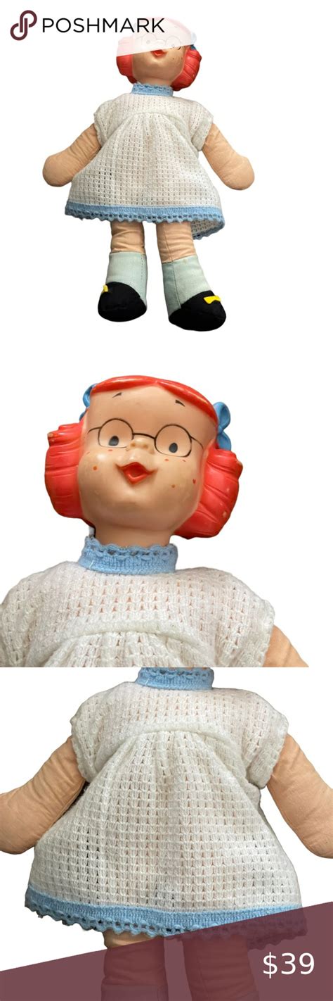 Vintage 1968 Dennis The Menace Margaret Doll Plastic Face Fabric Body 15”