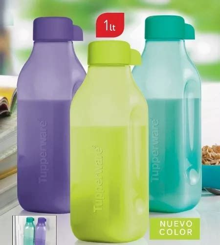 Botella Eco Twist Cuadrada 1 Lt Tupperware Original