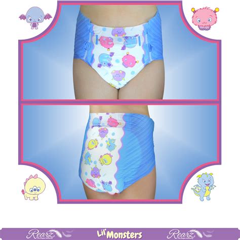 Rearz Lil Monsters Adult Diapers Abdl 12 Pack