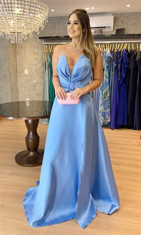 Vestido Azul Serenity Para Madrinha De Casamento Confira 70 Vestidos