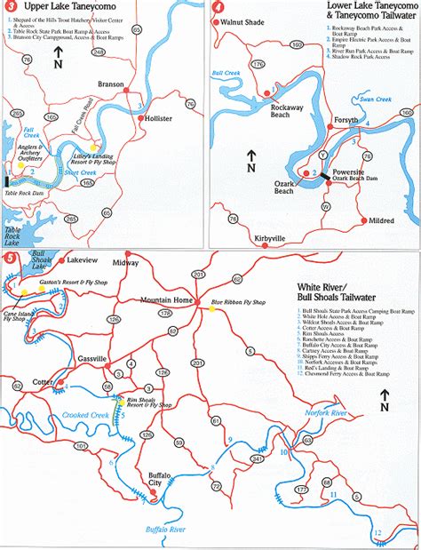 White River Missouri And Arkansas Map Great Rivers Anglers Online