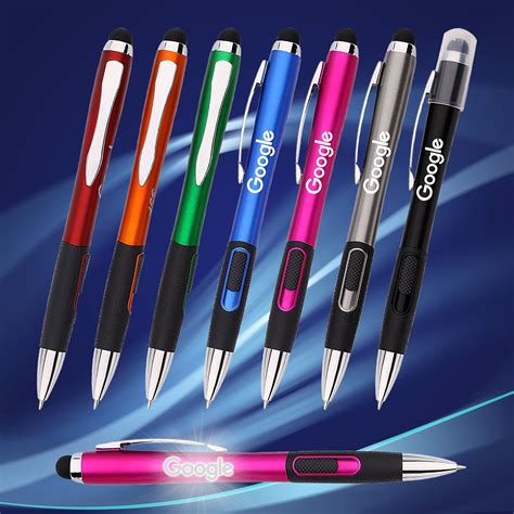 Barrel Bright Led Glowing Stylus Pen Lighted Balls Pens