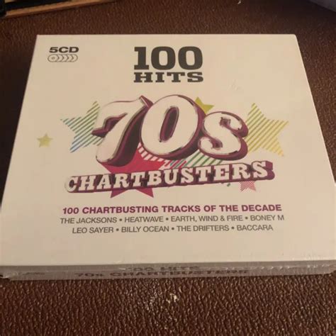 New And Sealed 100 Hits 70s Chartbusters Various Artists Cd 5 Cds 10