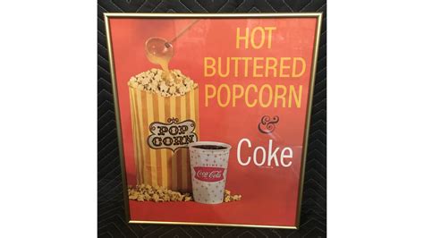 1960 Popcorn And Coke Framed Sign Ssp 15x175 M404 Kissimmee 2018