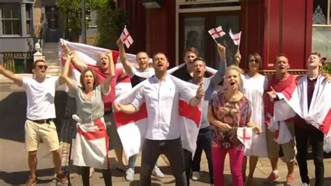 danny dyer gets into the world cup spirit as he sings it s coming home with eastenders cast hello