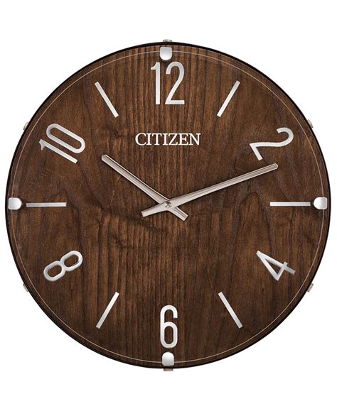 Citizen Gallery Wood And Leather Wall Clock And Reviews All Fine Jewelry