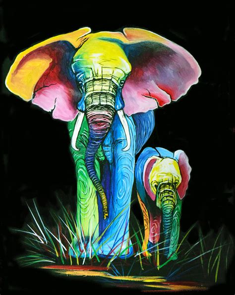 Elephant Art Prints Etsy