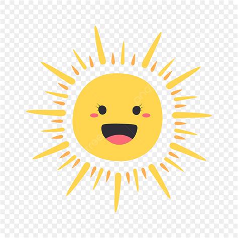 Happy Face Sun Vector Design Images Yellow Sun With Happy Smiling Face