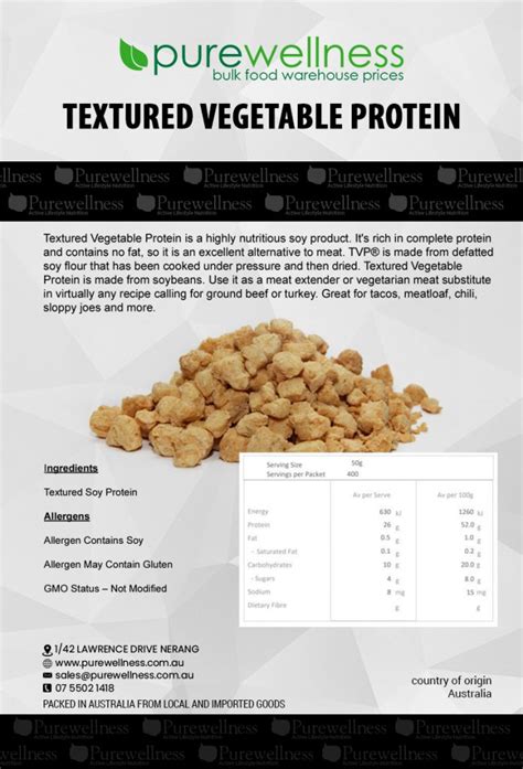 Textured Vegetable Protein — Purewellness