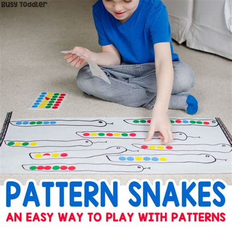 Make Pattern Snakes Preschool Patterns Activity Busy Toddler