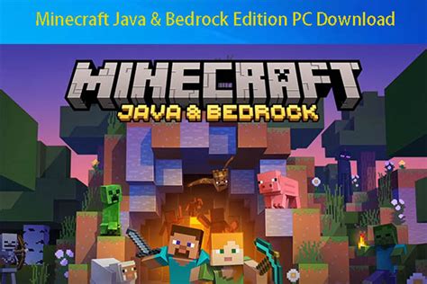 Minecraft Bedrock And Java Edition Pc Download Either Or Both