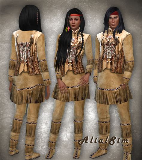 Native Americans Outfit Native American Clothing Sims 4 Clothing Sims 4