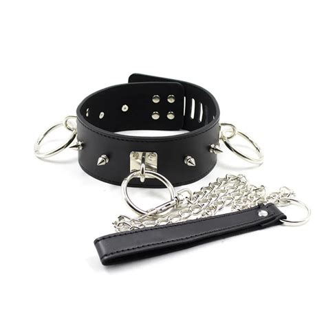 bdsm neck collars pu leather slave collar ring rivet sex toy for couple fetish spike neck collar