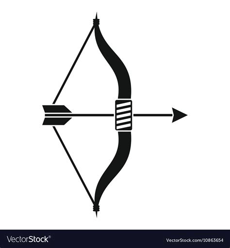 Bow And Arrow Icon Simple Style Royalty Free Vector Image