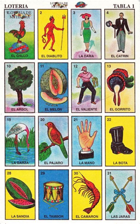 mexican loteria cards  complete set   tablas