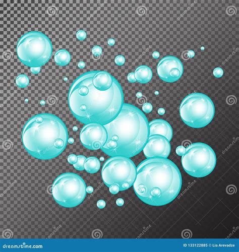 Bubbles Underwater Texture Isolated On Transparent Background Fizzy