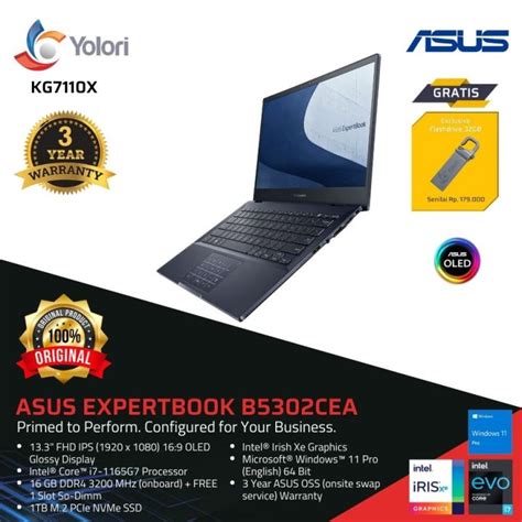 Asus Expertbook B5302cea Kg7110x I7 1165g7 16gb 1tb Ssd Intel Iris Xe