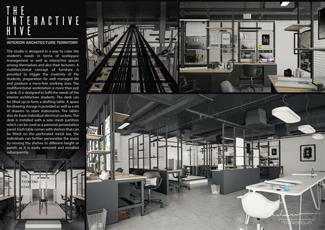 Modern Industrial Studio Interior Design Visualization On Behance