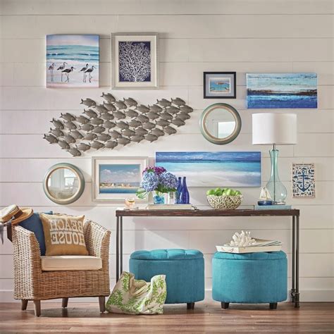 (unless you're going for a big theme, of course!) adding small coastal or tropical touches here and there gives a room a serene and relaxed feel that only a natural palette can provide. 15 Photos Beach Cottage Wall Decors