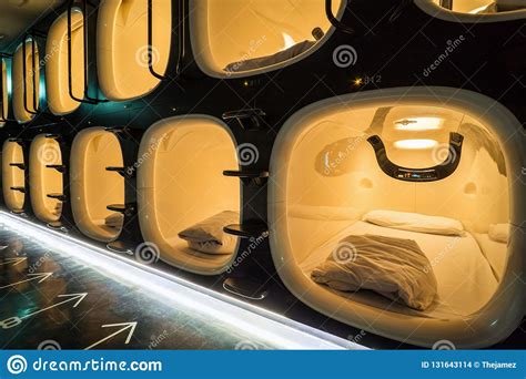 We do not permit unaccompanied children under age 18 to stay at the hotel. Capsule Hotel In Kyoto, Japan Stock Photo - Image of ...